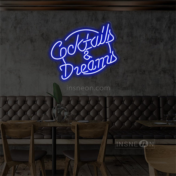 InsNeon Factory Cocktails&Dreams Neon Bar Sign