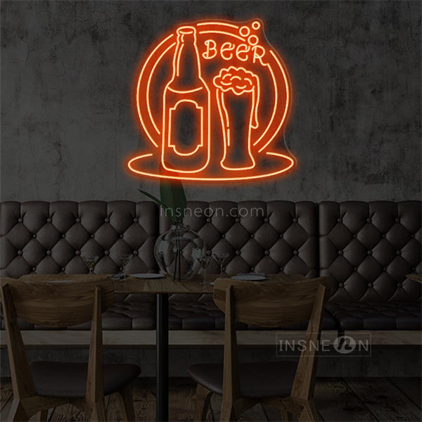 InsNeon Factory Cold Beer Neon Bar Sign