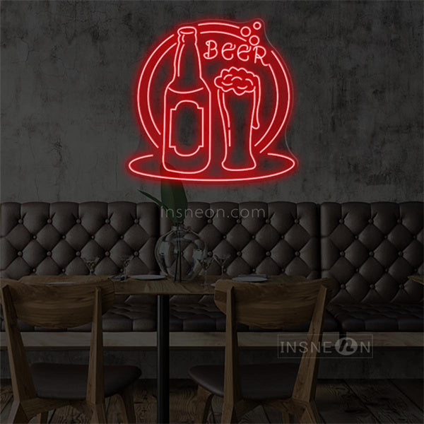 InsNeon Factory Cold Beer Neon Bar Sign