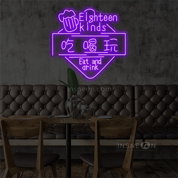 InsNeon Factory Eat Drink Dance Neon Bar Sign