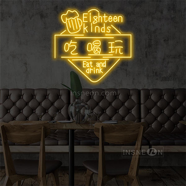 InsNeon Factory Eat Drink Dance Neon Bar Sign