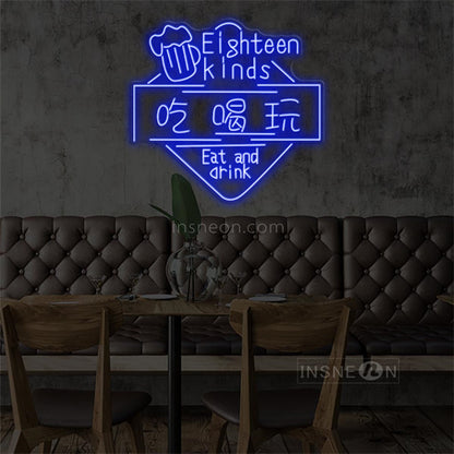 InsNeon Factory Eat Drink Dance Neon Bar Sign