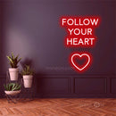 InsNeon Factory Follow Your Heart Wedding Neon Sign