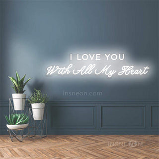 InsNeon Factory I Love You With All My Heart wedding Neon Sign