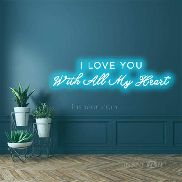 InsNeon Factory I Love You With All My Heart wedding Neon Sign