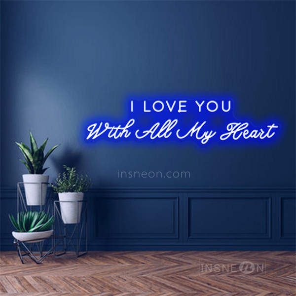 InsNeon Factory I Love You With All My Heart wedding Neon Sign