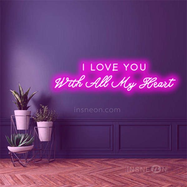 InsNeon Factory I Love You With All My Heart wedding Neon Sign