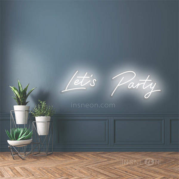 InsNeon Factory Let's Party Fashion Font Neon Sign