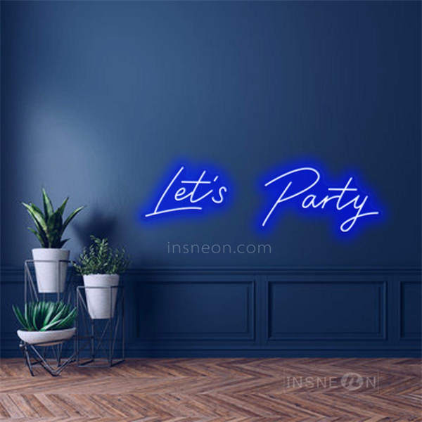 InsNeon Factory Let's Party Fashion Font Neon Sign