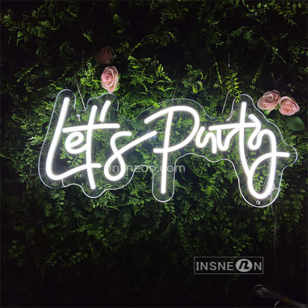InsNeon Factory  Let's Party Wedding Custom Neon sign (2)