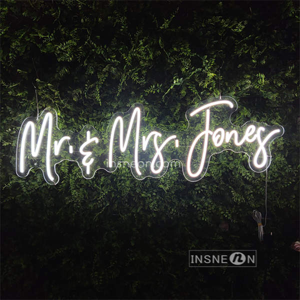 InsNeon Factory Mr Mrs Jonus Wedding Custom Neon Sign