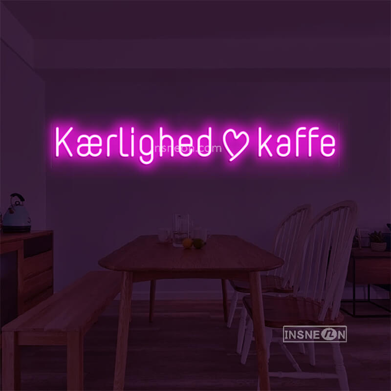 Kaerllighed kaffe Led Custom Neon Sign