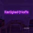 Kaerllighed kaffe Led Custom Neon Sign