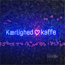 Kaerllighed kaffe Led Custom Neon Sign