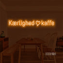 Kaerllighed kaffe Led Custom Neon Sign