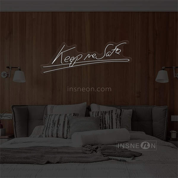 'Keep me safe' LED Neon Sign