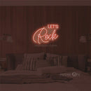 'Let's Rock' LED Neon Sign