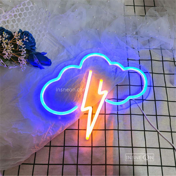 'Lightning cloud' LED Neon Sign