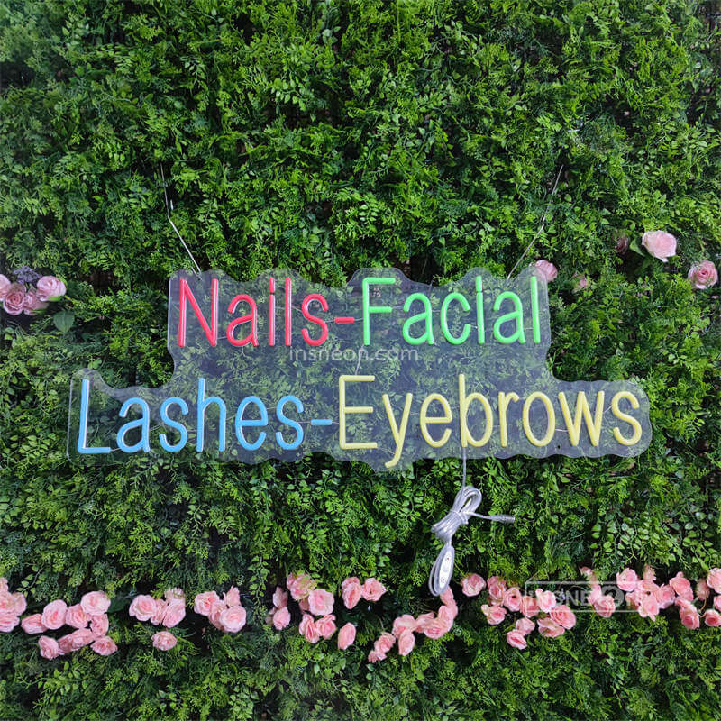 Mails-Facili Lashes-Eyebrows Led Custom Neon Sign