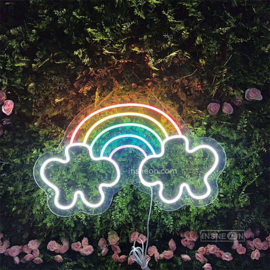 Rainbow Clouds Led Custom Neon Sign