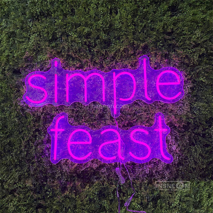 Simple feast Led Custom Neon Sign