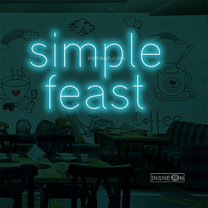 Simple feast Led Custom Neon Sign