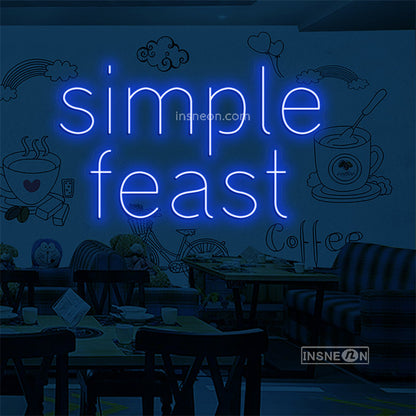 Simple feast Led Custom Neon Sign
