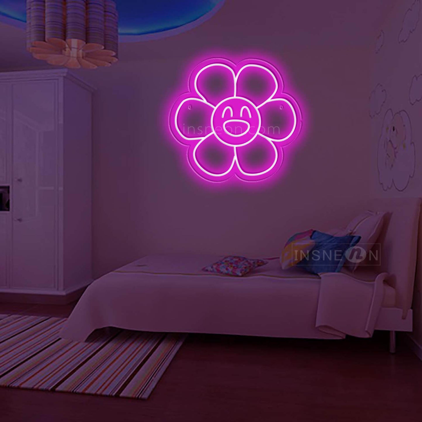 Six-color flower Led Custom Neon Sign