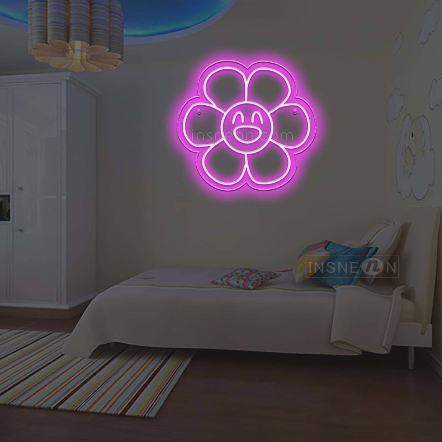 Six-color flower Led Custom Neon Sign