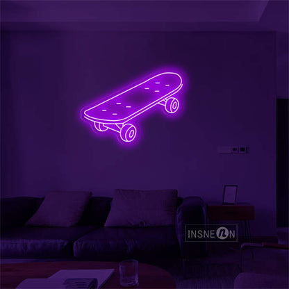 'Skateboard' LED Neon Sign