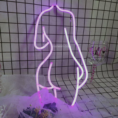The Lady backside' LED Neon Sign