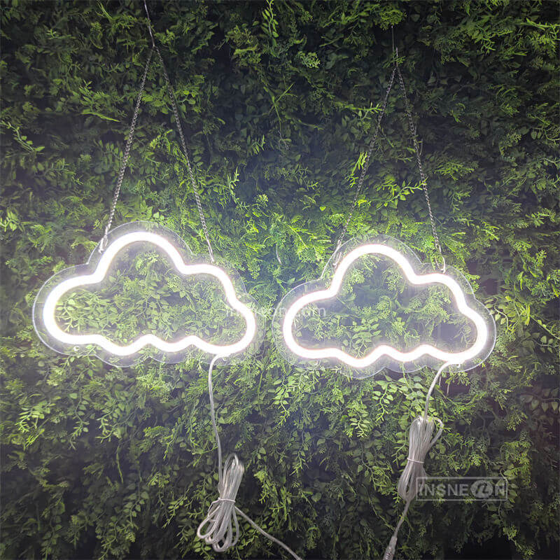 Two white clouds Led Custom Neon Sign