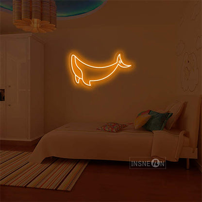 'Whale' Neon Sign